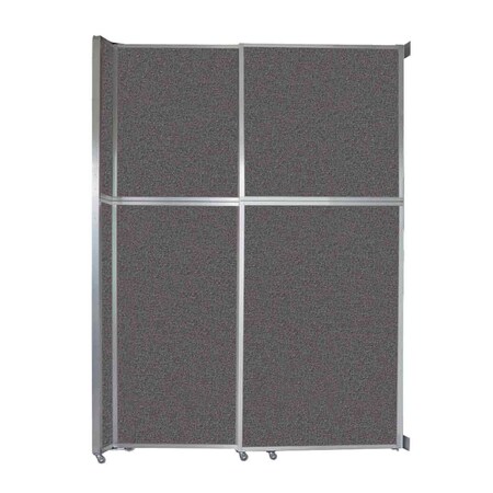 Versare Operable Wall Sliding Room Divider 6'10" x 10'3/4" Charcoal Gray Fabric 1072207-1